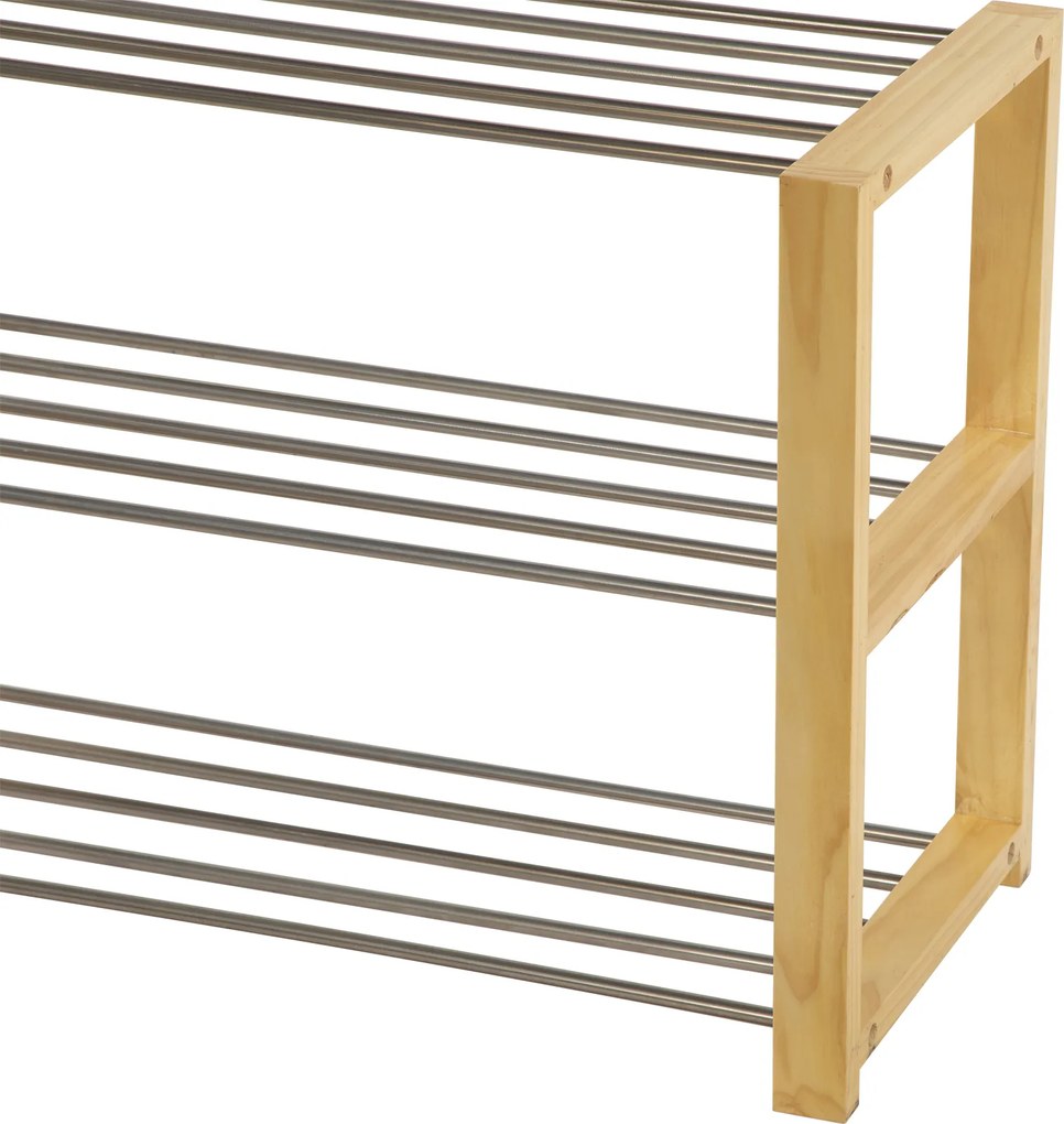 Noela Kovový botník v dekore dreva NEX 3 poschodia