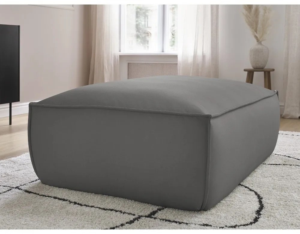 Sivá podnožka z imitácie kože Boheme – Bobochic Paris