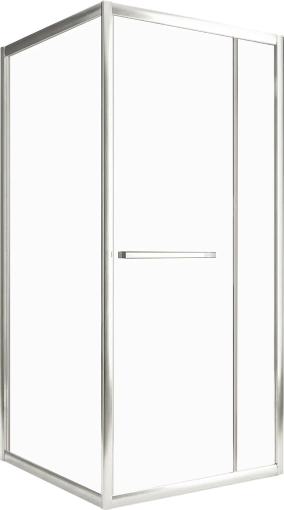 Novoterm Štvorcový sprchový kút NV-Heidi CHR SQ 80x80 chróm/transparent - bez vaničky