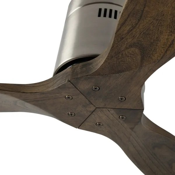 ZEVENTI - Stropný ventilátor SPELLO Wi-Fi Tuya chróm/dub + diaľkové ovládanie