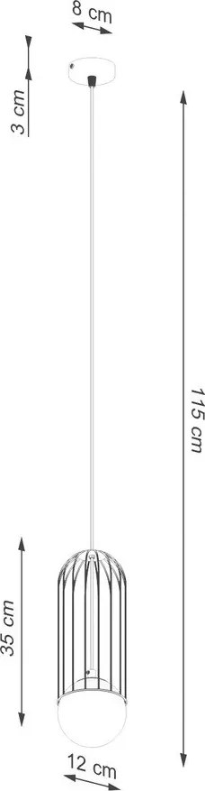 Biele závesné svietidlo so skleneným tienidlom Belinda – Sollux