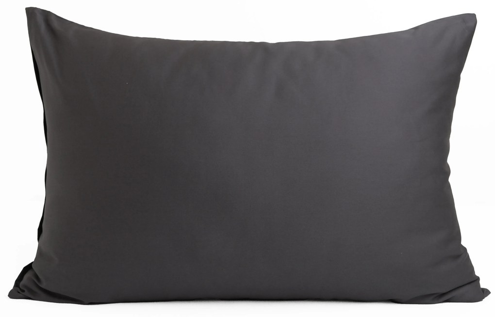 Saténová obliečka na vankúš 50 x 70 cm - Diana antracitová