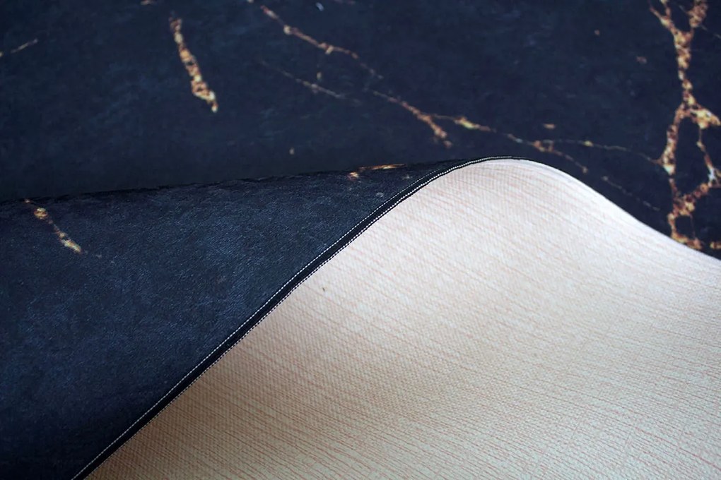 BE Koberec Porte 2007 Koło BLACK GOLD – čierny okrúhly Rozmer: 80 cm