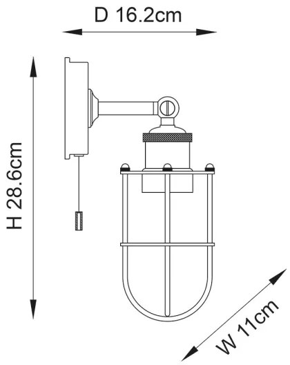 Endon 99948 - Kúpeľňové nástenné svietidlo CREW 1xE27/6W/230V IP44 čierna