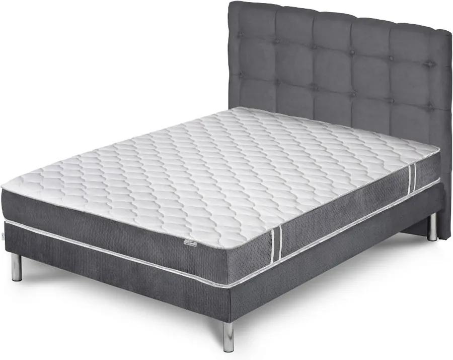 Sivá posteľ s matracom Stella Cadente Maison Syrius Saches, 140 × 200 cm