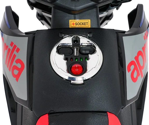 Elektrická motorka Aprilia RX modrá
