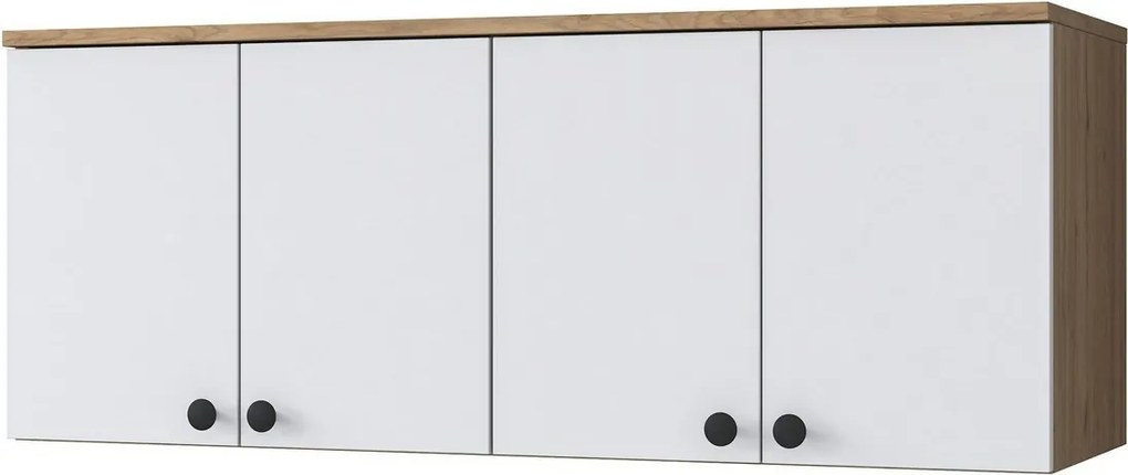 Nástenná skrinka Bany Walnut and White