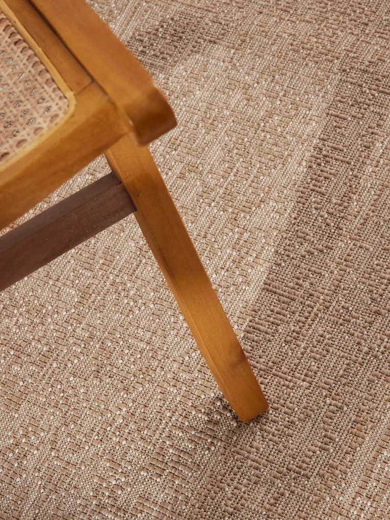 NORTHRUGS, Behúň Duet Kona 106250 Beige/White - na von aj na doma, 80x250, béžová, chodba / predsieň