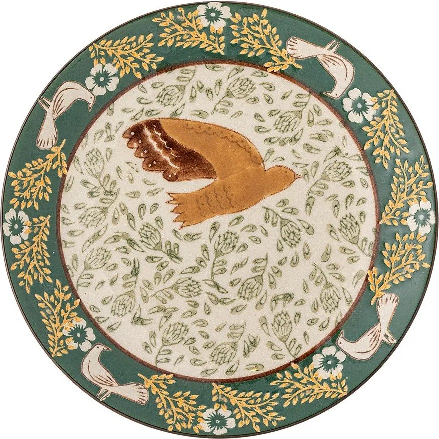 Zelený dezertný kameninový tanier ø 16 cm Hezha – Bloomingville