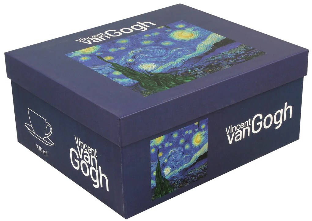 Porcelánová šálka s podšálkou Van Gogh Starry Night 270 ml sada 2ks