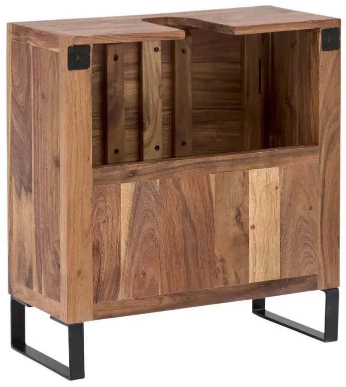 furniture-nabytek.cz - Masivní skříňka pod umyvadlo Sydney z akáciového dřeva, lakovaná, hnědá – 56×25×60 cm