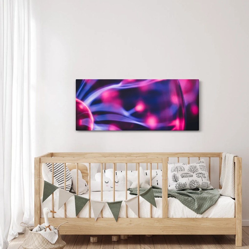 Abstraktný fialový obraz (120x50 cm)