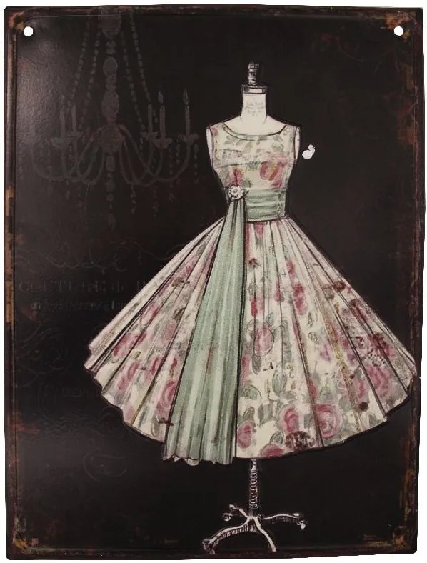 Plechová ceduľa Antic Line Prom Dress