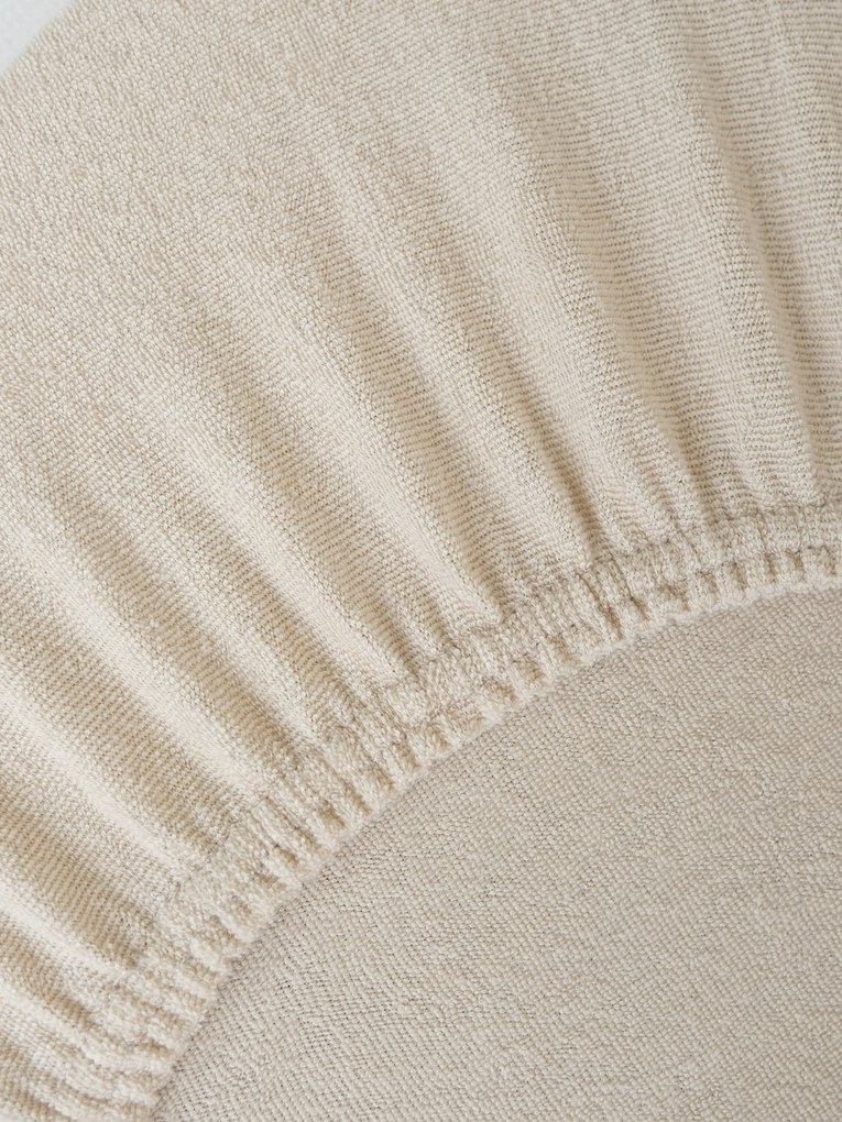 Froté plachta do postieľky 70 × 140 cm - prírodná