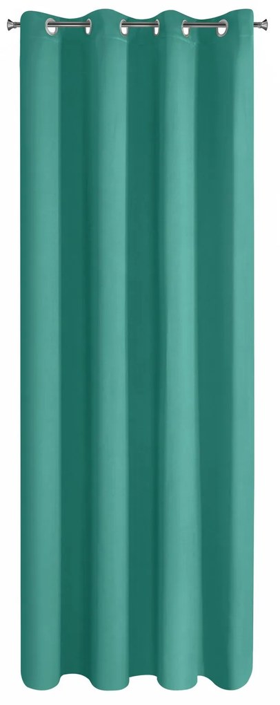 ZATEMŇOVACÍ ZÁVES NA KRÚŽKOCH PARISA 135X250 CM TYRKYSOVÁ