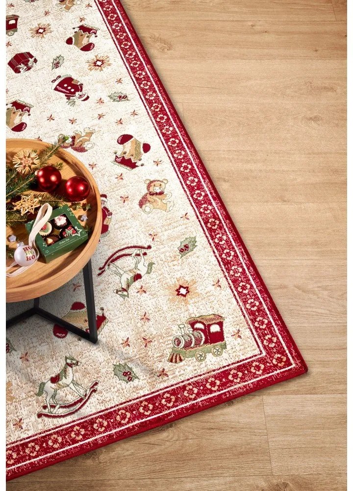 Červený behúň s vianočným motívom s prímesou bavlny 80x200 cm Toy's Delight Red Christmas – Villeroy&amp;Boch