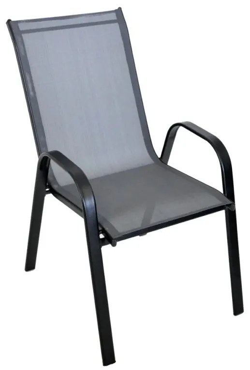 AKCIA Záhradné kreslá TAVERNO set 2ks sivá/čierna II. akosť