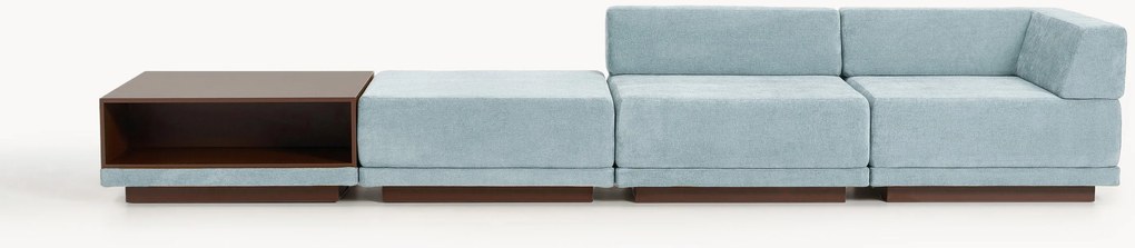 Modulárna pohovka's konferenčným stolíkom a podnožkou Colin (4-miestna)