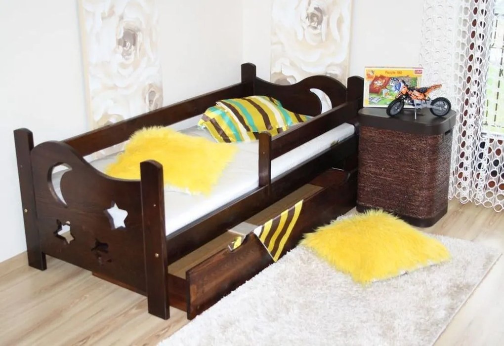Detská posteľ SEVERYN, orech-lak, 70x160cm