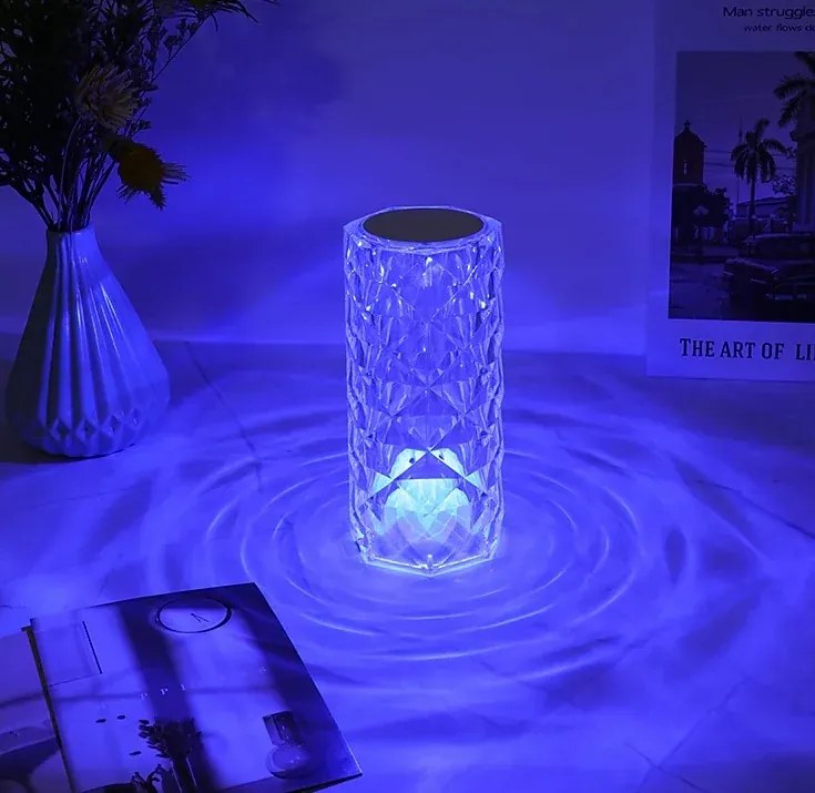 Zaparkorun LED dotyková kryštálová lampa so 16 druhmi svietiacich farieb