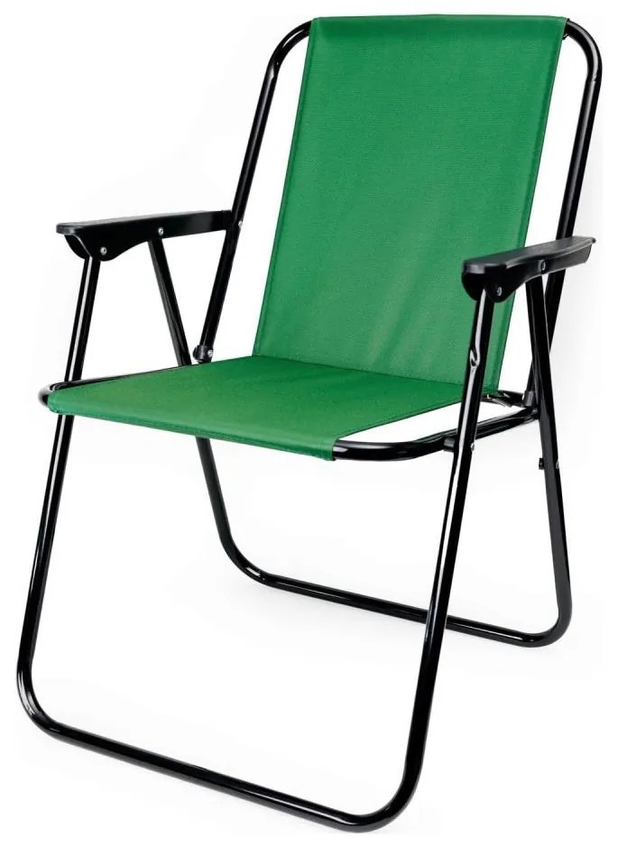 Skladacia kempingová stolička zelená