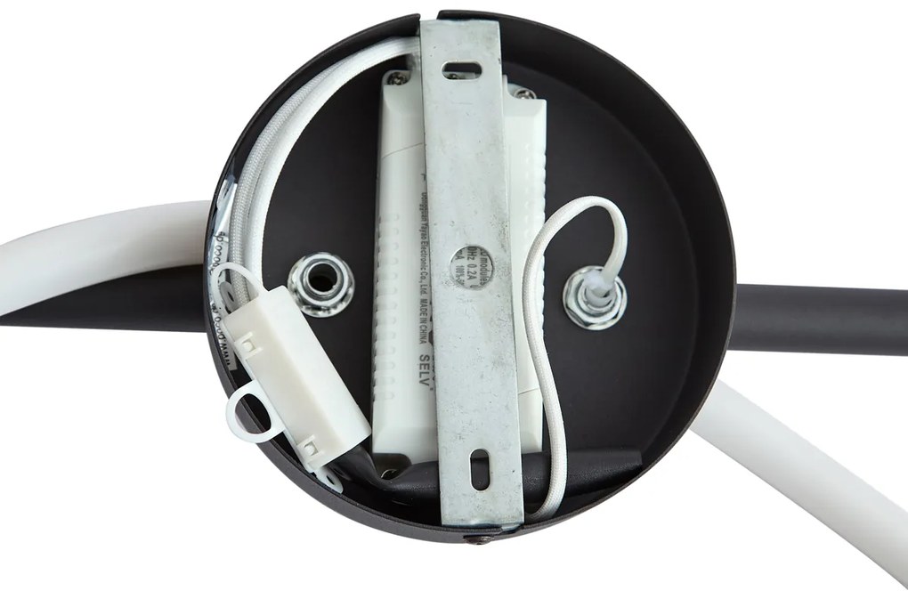 Moderné nástenné svietidlo čierne vrátane LED 3-krokové stmievateľné - Twirl