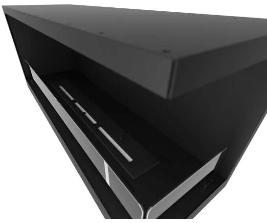 InFire - Rohový BIO krb 110x45 cm 3kW čierna