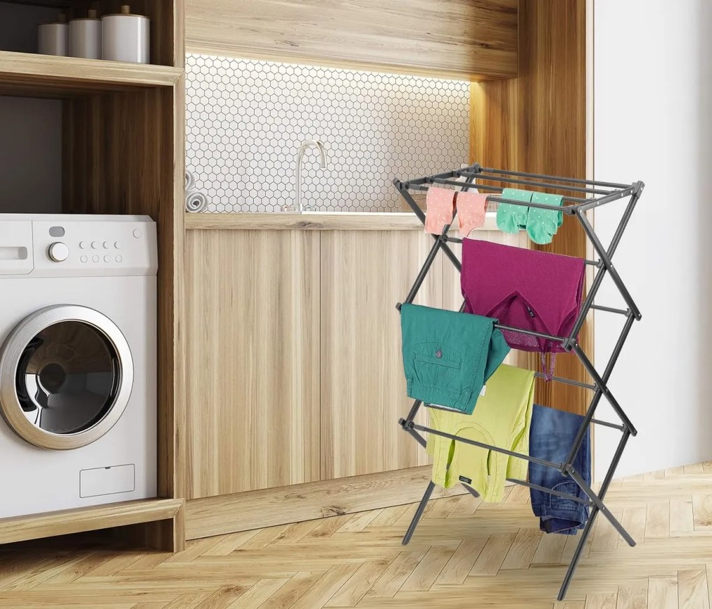 Nastaviteľný sušiak na bielizeň GRENA antracitový