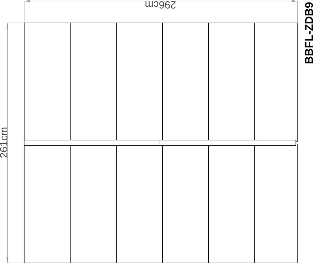 Podlaha BBFL-ZDB9 pre záhradný domček BestBerg ZDB-9 / 296 x 261 cm / čierna
