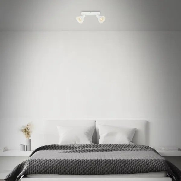 Briloner 2674-026 - Bodové svietidlo RETRO 2xE14/25W/230V biela