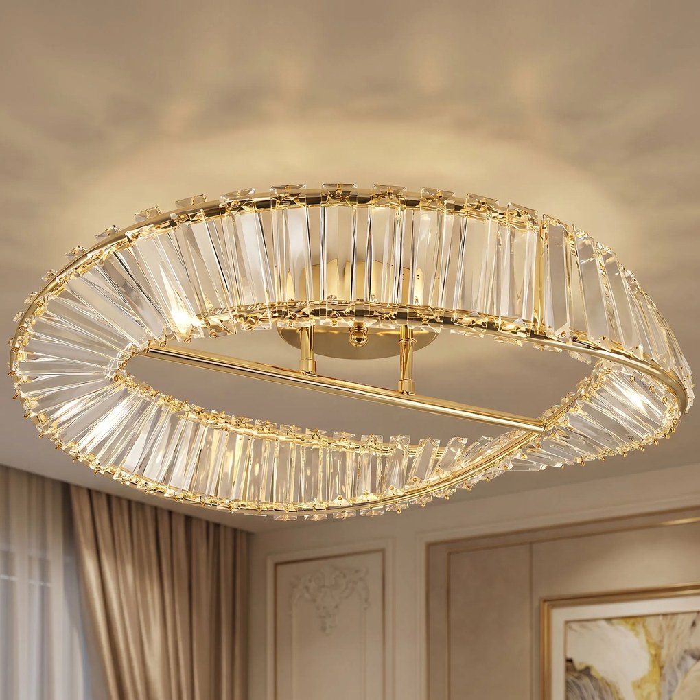 Toolight Toolight, LED stropné svietidlo, 50cm, 30W, 4000K, 1000lm, SWE095-C, zlatá lesklá, OSW-30219