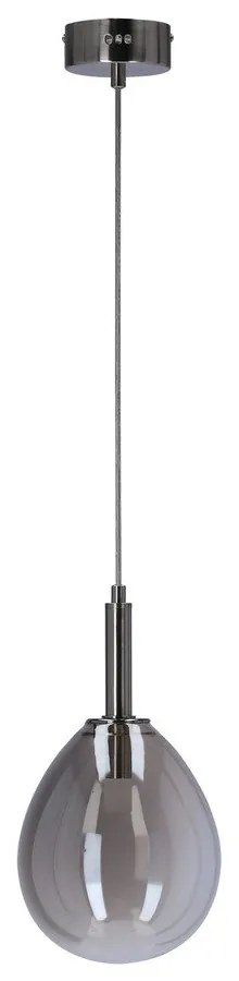 Sivé LED závesné svietidlo so skleneným tienidlom Lukka – Candellux Lighting