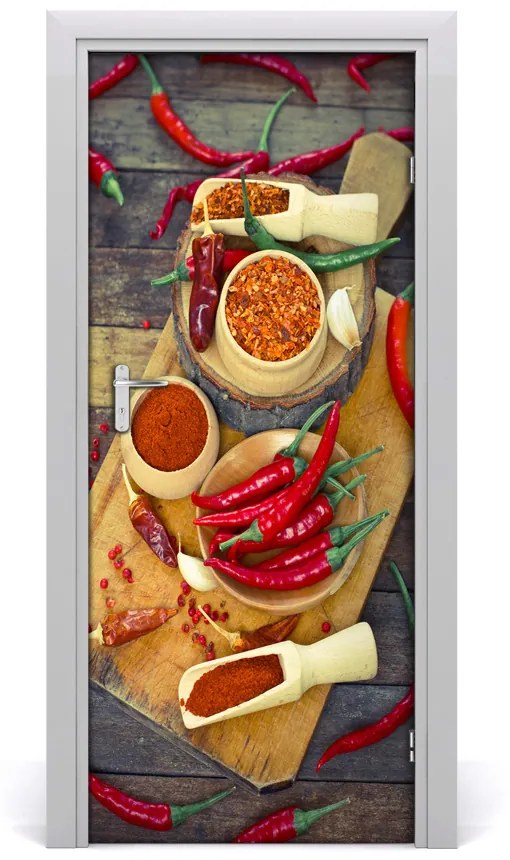 Fototapeta na dvere samolepiace chilli 75x205 cm