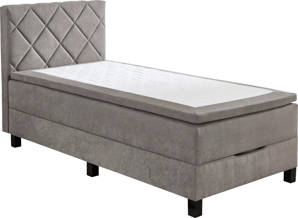 XXXLutz BOXSPRINGOVÁ POSTEĽ, 100/200 cm, sivá Carryhome - Postele - 002157037001