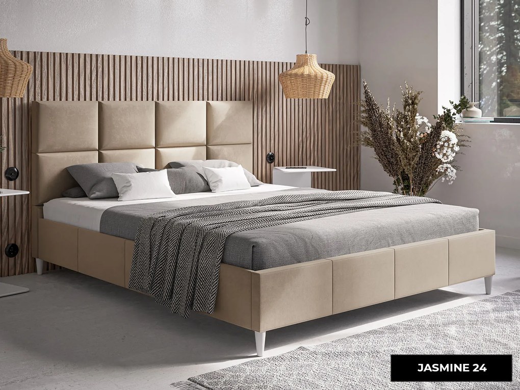 PROXIMA.store - Minimalistická čalúnená posteľ ZARIAH ROZMER: 120 x 200 cm, FARBA NÔH: biela