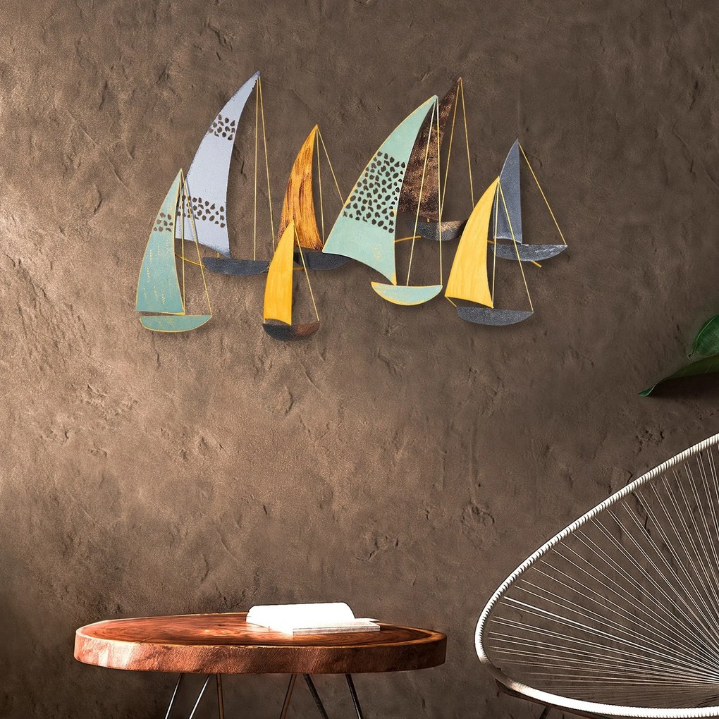 Nástenná kovová dekorácia Yavuz viacfarebná