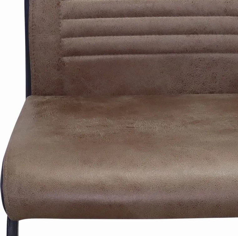 Jedálenská stolička Rindul, hnedá camel látka v optike lesklej kože