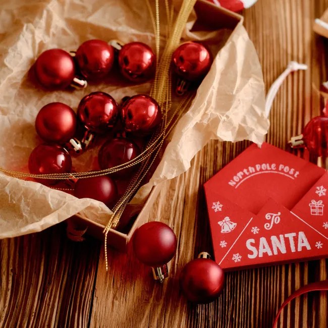 Vianočné guľky GERONI červené 714641 (24ks)