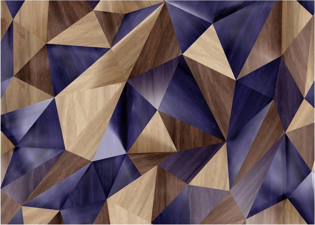 Obraz - 3D drevené trojuholníky (70x50 cm)