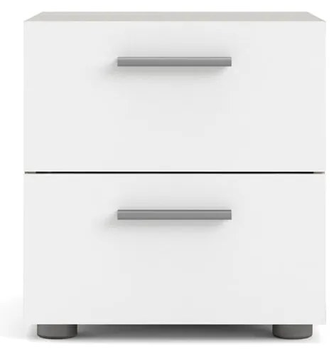 Biely nočný stolík v dekore duba Pepe - Tvilum