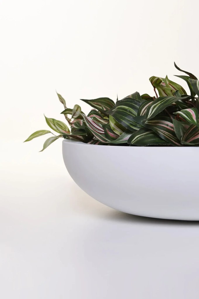 Okrasná miska PLANA, sklolaminát, 9xØ34 cm, biela