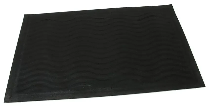Textilná čistiaca rohož Waves 45 x 75 x 0,8 cm, modrá