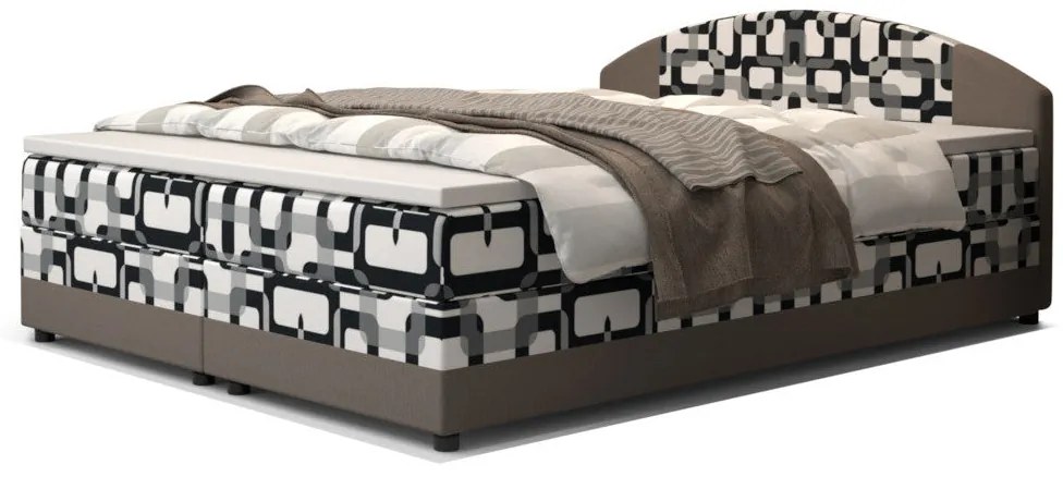 Čalouněná postel boxspring ORAN - damir 3/rainbow 83 / 180x200