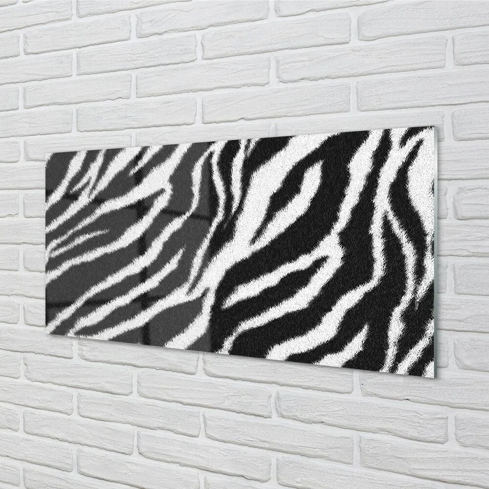 Sklenený obraz zebra fur 125x50 cm