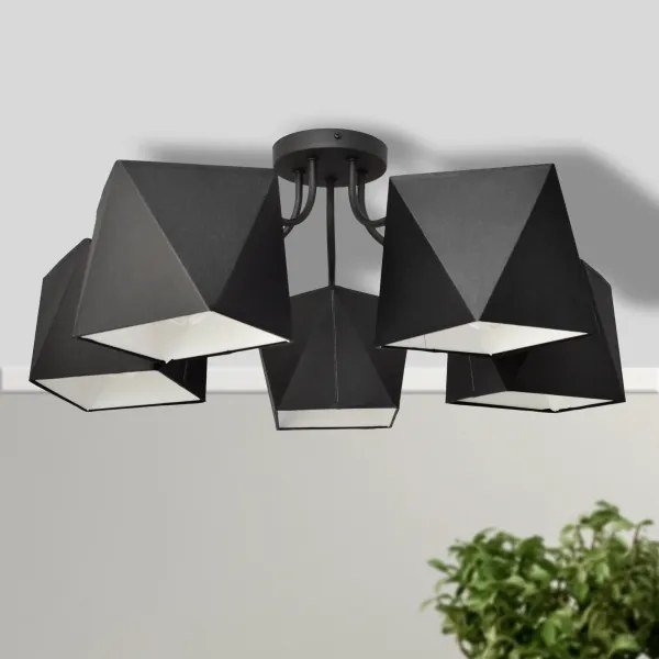 Luster ADAMANT 5xE27/15W/230V čierna