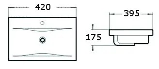 Mexen Emma umývadlo, 42x39 cm, biela, 25054200