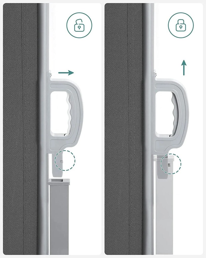 Bočná výsuvná markíza na balkón, terasu a záhradu 300 x 160 cm, dymovo šedá