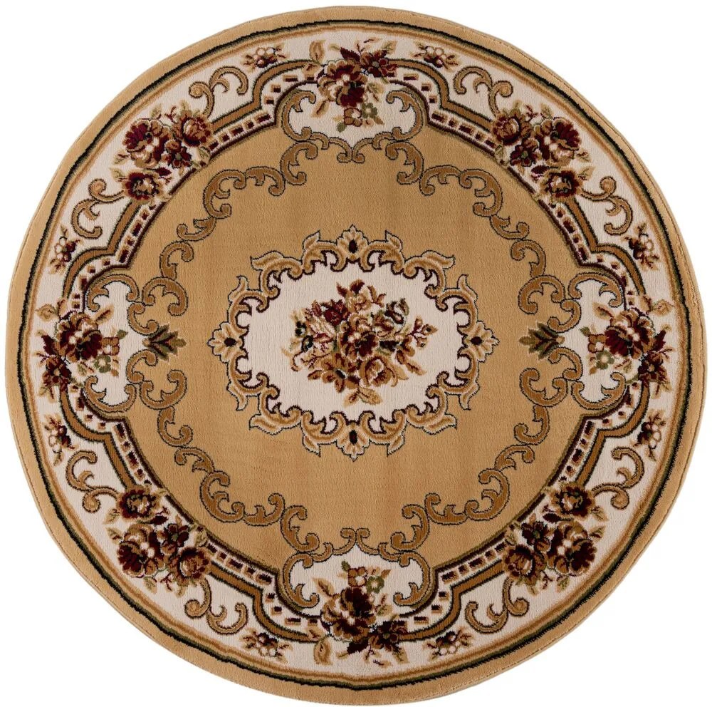 Flair Rugs koberce Kusový koberec Sincerity Royale Dynasty Beige kruh - 133x133 (průměr) kruh cm