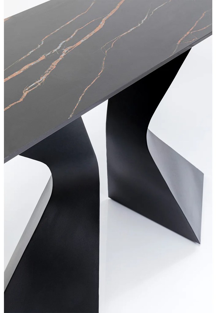 Gloria konzolový stolík čierny 140x81 cm