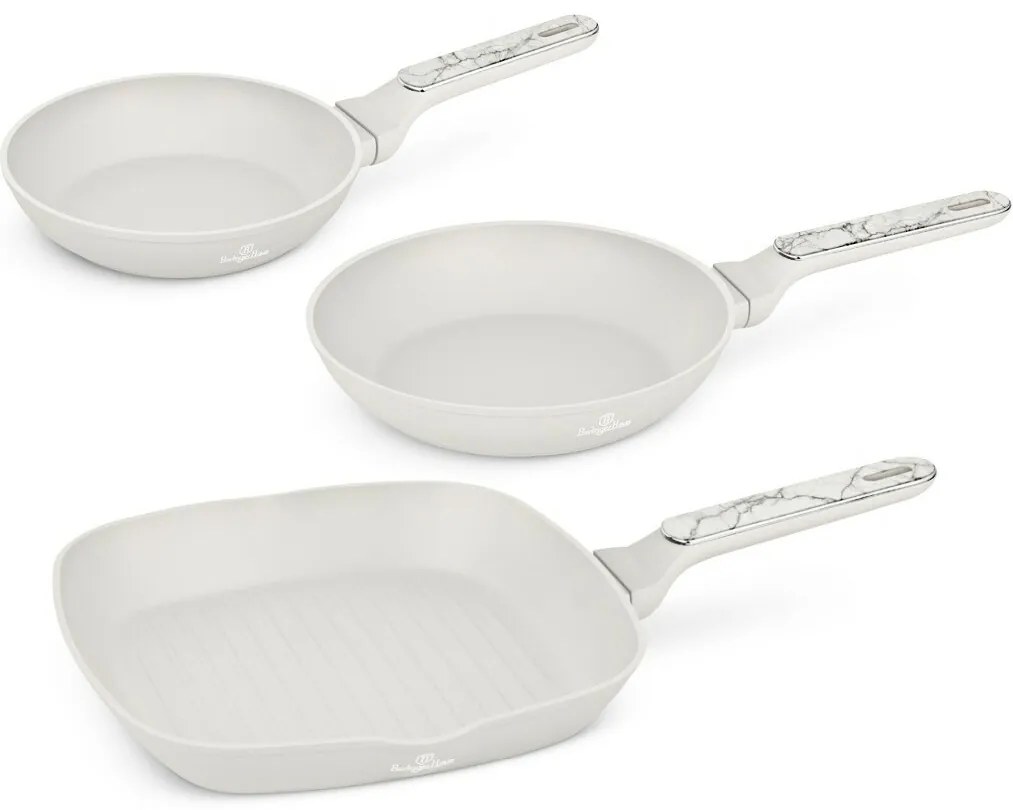 BerlingerHaus Súprava panvíc s titánovým povrchom Sahara Marble, 2+1 ks